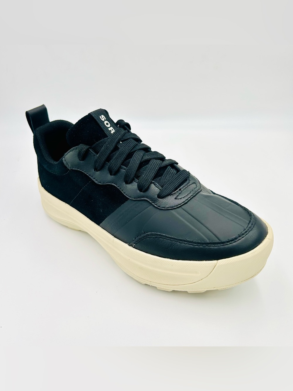 Sorel ONA 503 Everyday Low Sneakers Women Size 8 Black Waterproof Leather Suede